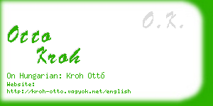 otto kroh business card
